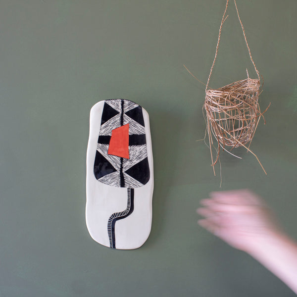 Through the Window - Ceramic Wall Piece