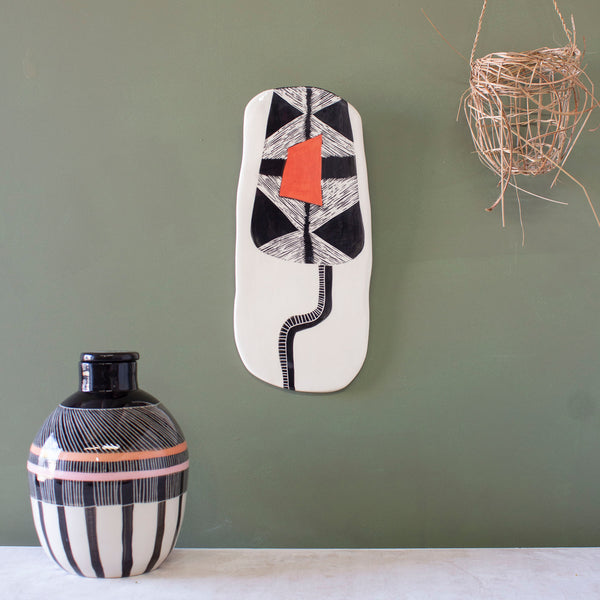 Through the Window - Ceramic Wall Piece