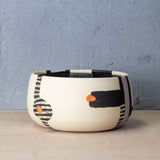 Wrong Way Go Back Vessel - Black, Lilac & Nasturtium