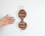 She wasn't sure - Ceramic wall piece
