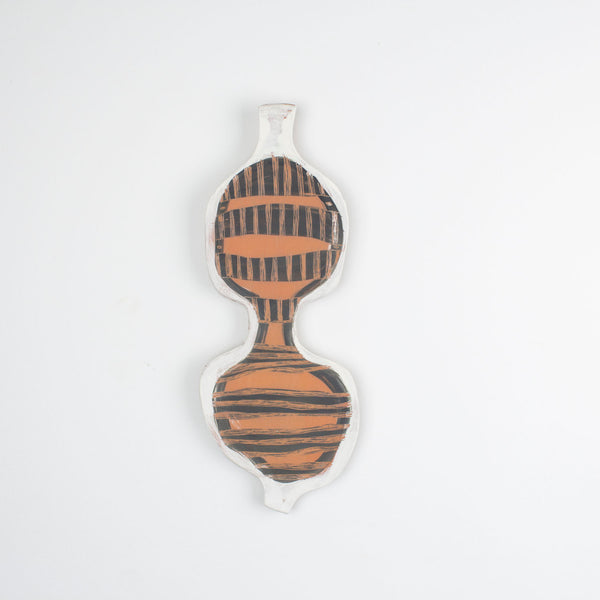 She wasn't sure - Ceramic wall piece
