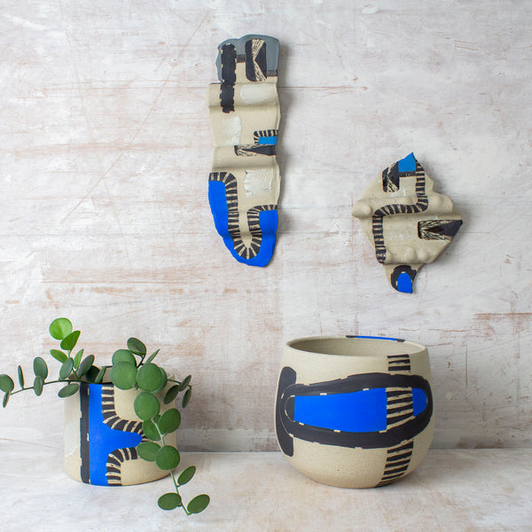 Electric Pathways #1 - Undulating Ceramic Wall Piece