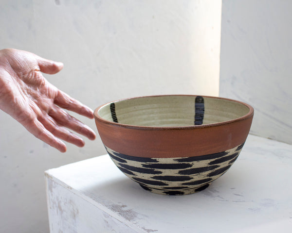 Ikat Stripe - Cross Bowl