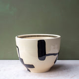 Pathways Large Bowl - Black, Galah, Indian Red & Nasturtium