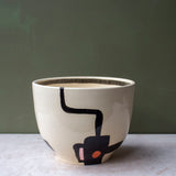 Pathways Large Bowl - Black, Galah, Indian Red & Nasturtium
