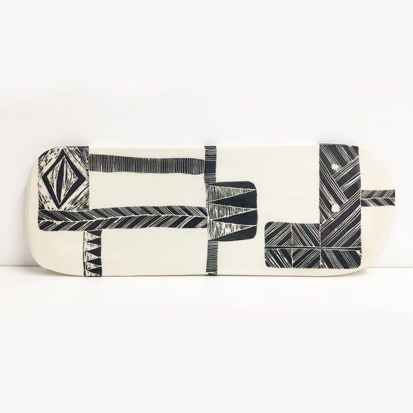 Ceramic Platter  - Woven Grafik