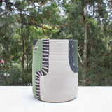Moss Pathways XL Jumbo Vessel - Black, Moss and Forest Green
