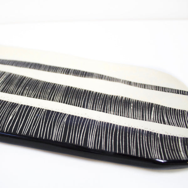Ceramic Platter  - 'Stripey Road'