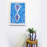 Teal Diamonds Little Textile - Ultramarine & Teal
